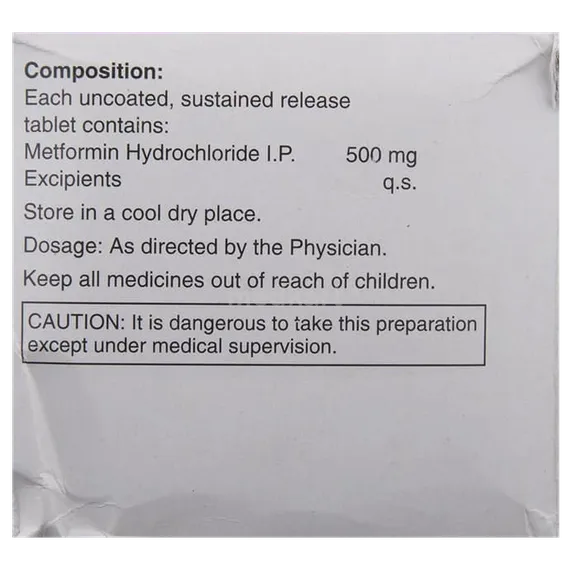 xmet sr 500mg tablet 15's